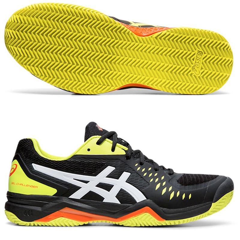 Asics Gel Challenger 12 Clay Black Sour Yuzu 1041A048 015 Padel