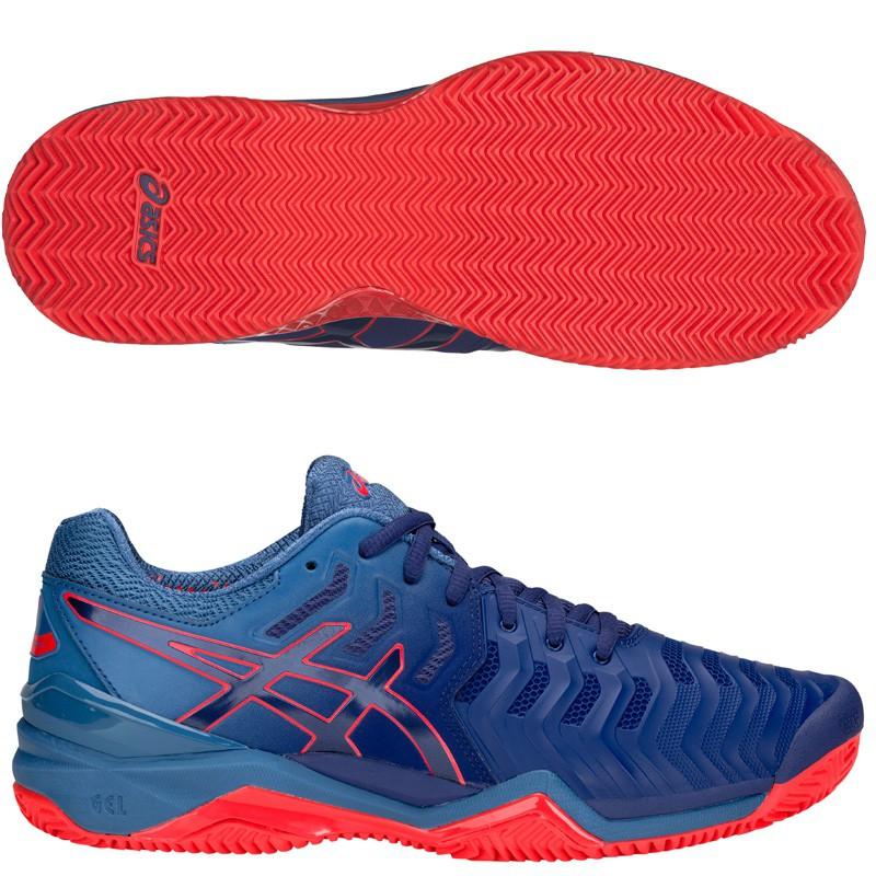 Asics Gel Resolution 7 Clay Azules Rojas E702Y-400 - Padel And Help