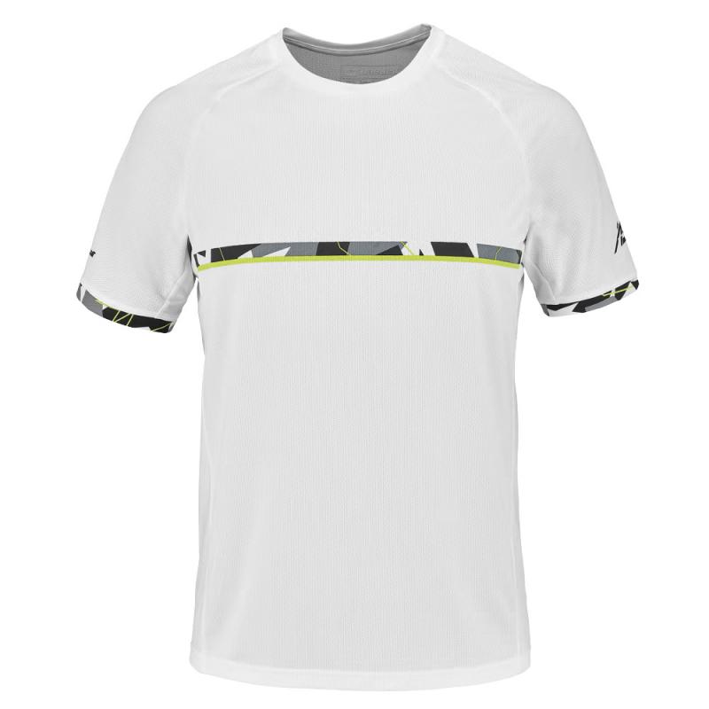 Buy technical shirt Babolat Aero Crew Neck Tee white Padel And Help